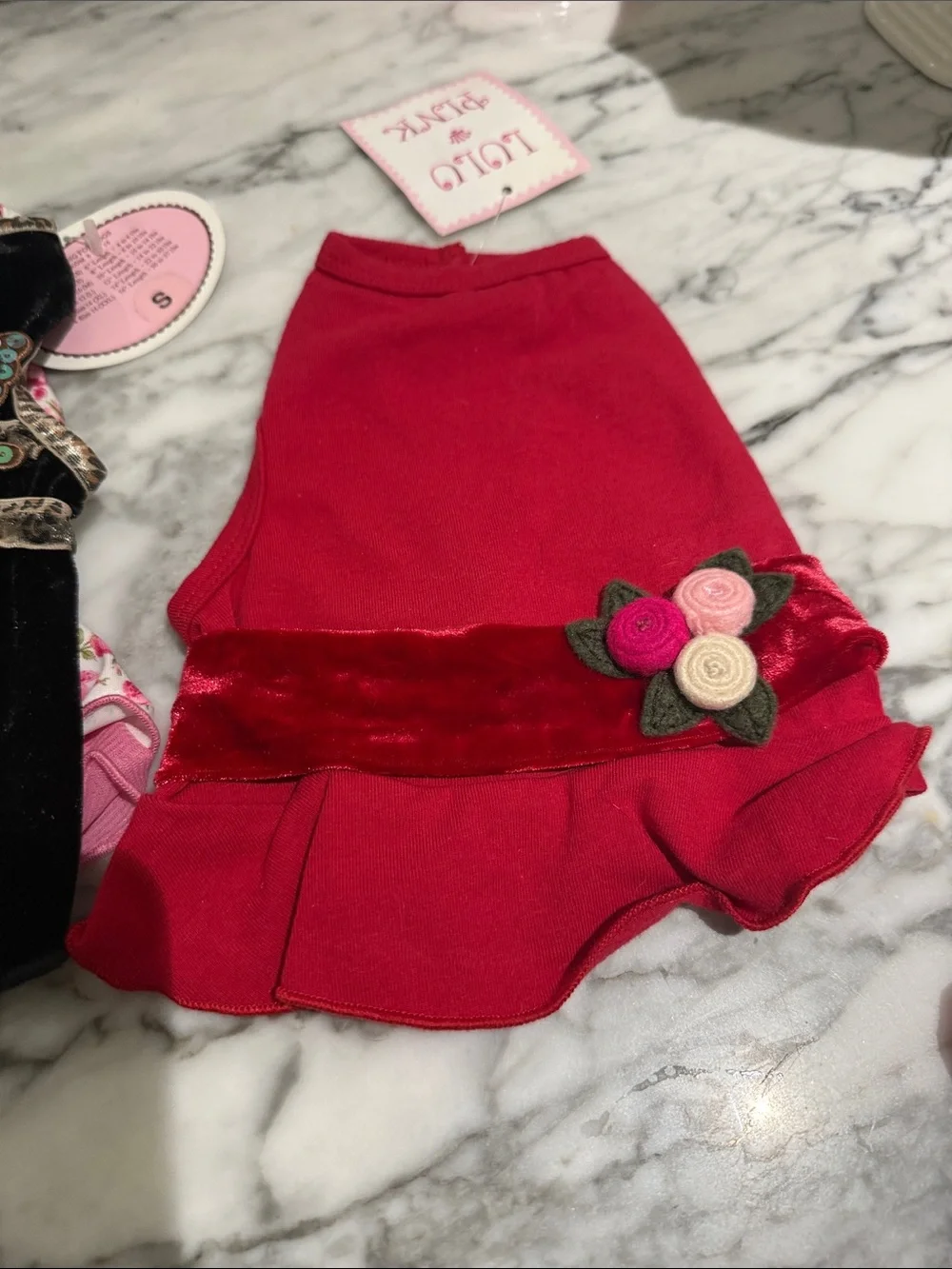 Lot of 4 Small Dog Dresses for dogs 6-10 lbs